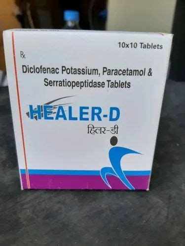 Healer D Diclofenac Potassium Paracetamol Serratiopeptidase Tablets At Best Price In Panvel