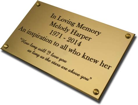 8 X 3 Rectangular Solid Brass Engraved Nameplate Personalised