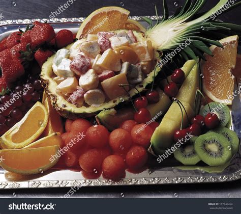 Fruit Tray With Pineapple Centerpiece Stock Photo 117840454 Shutterstock