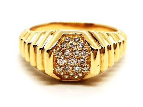 18 Kt Yellow Gold Ring Diamond Catawiki