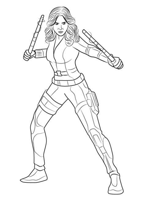 Black Widow Coloring Pages 🖌 To Print And Color