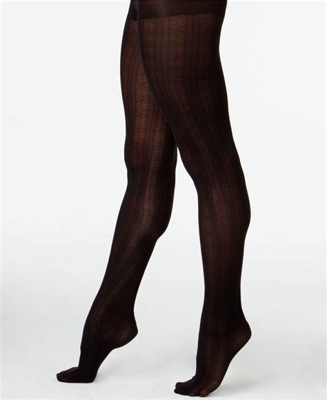 Hue Leafy Vines Control Top Sheer Tights In Black Lyst