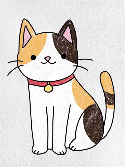 Cat Drawing For Kids Helloartsy