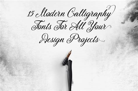 Calligraphy fonts that blend classic and contemporary strokes and embellishments.with styles ranging from soft, dreamy letterforms to the spiky handwriting of another era. 15 Modern Calligraphy Fonts for all Your Design Projects