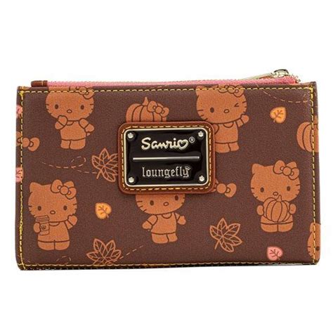 Sanrio Hello Kitty Pumpkin Spice Flap Wallet Loungefly Hello Kitty