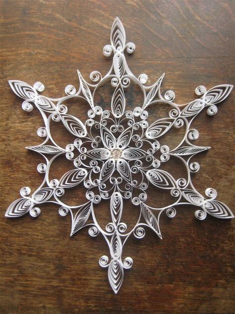 One Set Of Large Quilled Snowflakes By Snowquillings On Etsy Paper