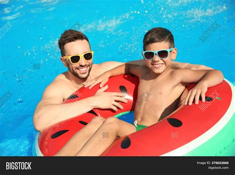 Father Son Inflatable Image Photo Free Trial Bigstock