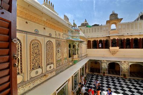 Inside View City Palace Udaipur Rajasthan India Editorial Image