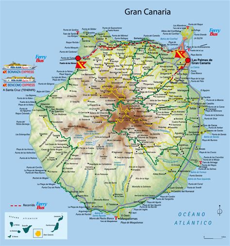 39 Mapa Gran Canaria Simple Campor