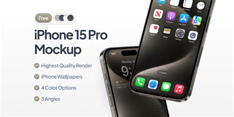 Free Iphone 15 Pro Mockups Figma