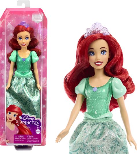 disney princess ariel fashion doll with red hair blue eyes and tiara accessory sparkling look