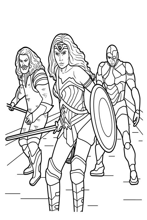Wonder Woman Coloring Page Free Printable Coloring Pages