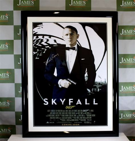 Signed Skyfall James Bond 007 Daniel Craig Movie Poster