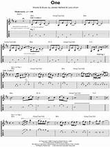 Images of Guitar Tabs For One Metallica