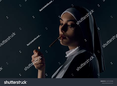 Profile Shot Upper Nuns Body Posing Stock Photo Shutterstock