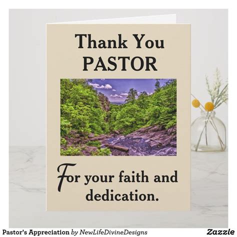 Pastors Appreciation Thank You Card Pastors