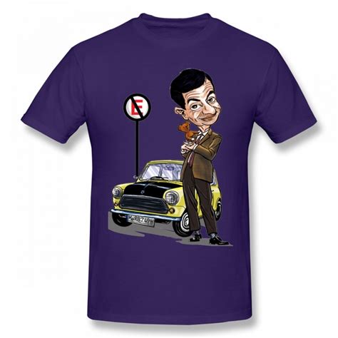 Mr Bean Tee Man Retro Mini Cooper Car Graphic Cotton T Shirt For Male