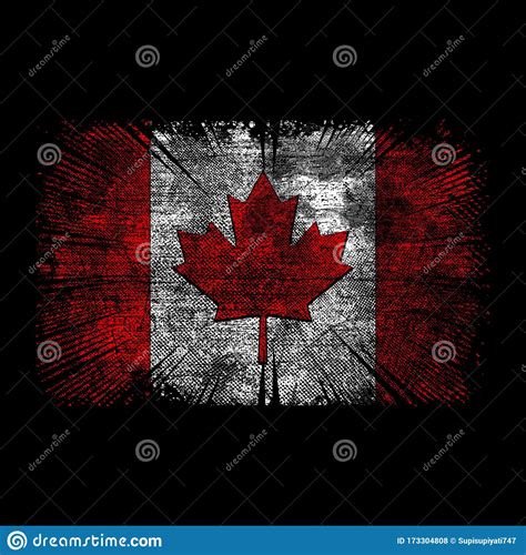 Grunge Canadian Flag Wallpaperbackground Stock Vector Stock Vector