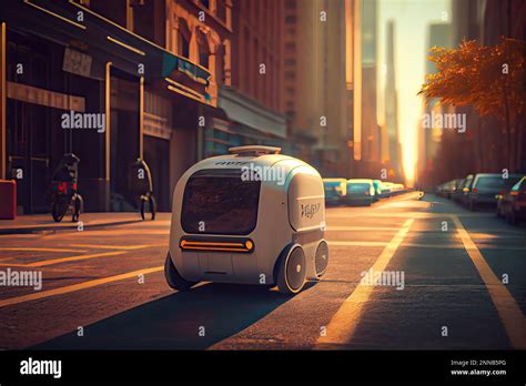 Generative AI illustration of the future of delivery technology with
