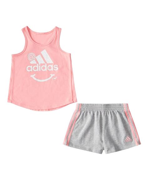 Adidas Baby Girls Sleeveless Tank And French Terry Shorts 2 Piece Set