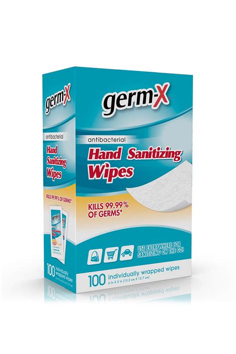 Germ X® Single Use Hand Sanitizing Wipes Germ X® Hand Sanitizer