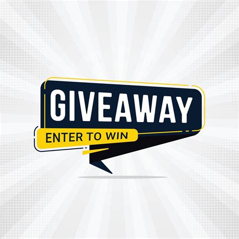 Giveaway And Enter To Win Banner Sign Design Template 2714022 Vector