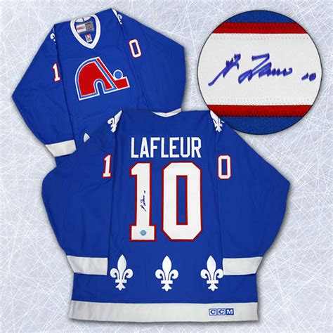 Guy Lafleur Quebec Nordiques Autographed Retro Ccm Hockey Jersey Nhl