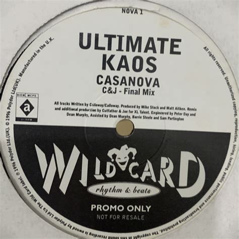 Ultimate Kaos Casanova Candj Mixes 12 Fatman Records