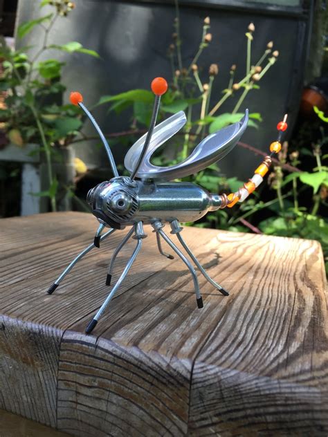 Scrap Metal Bug Insect Creature Small Sculpture Unusual Etsy