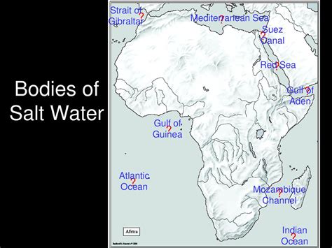 Africa Water Bodies Map