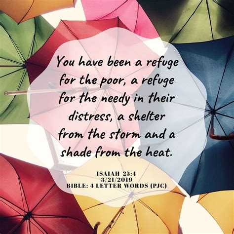 You Have Been A Refuge For The Poor A Refuge For The Needy In Their