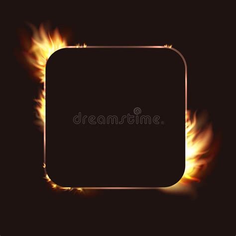 Vector Isolated Illustration Of Banner With Fire Stock Vector
