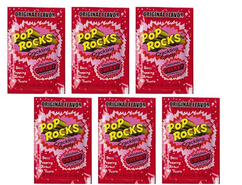Pop Rocks Cherry Popping Fizzing Crackling Candy 6pk Cherry 6 Pack