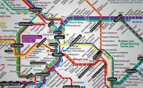 English Tokyo Train And Subway Map