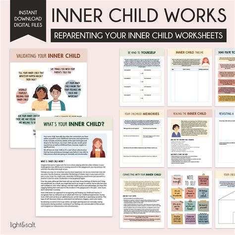 Reparenting Your Inner Child Worksheets Lightandsaltdesign