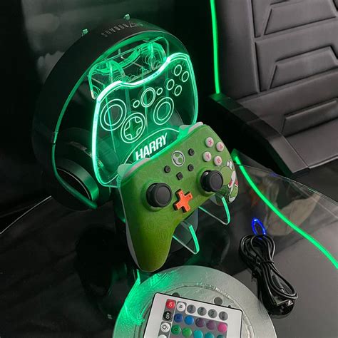 Personalised Xbox Controller And Headset Gaming Station Neon Etsy