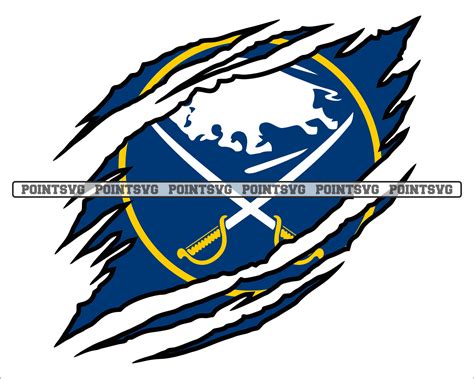 Buffalo Sabres Svg Logo Claw Mark Clipart Vector Cricut Cut Etsy