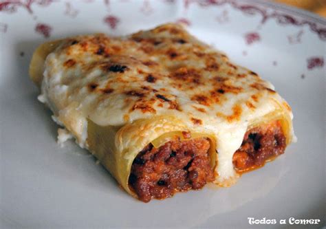 Canelones De Carne Picada Y Bechamel Todos A Comer Receta Carne