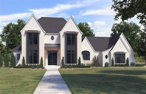 French Country Home Plan With 4 Bedrooms