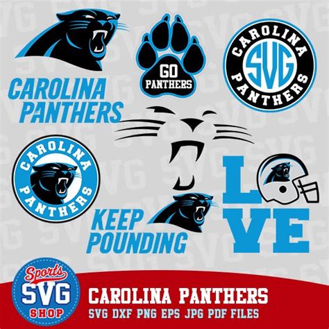 Carolina Panthers Svg Files Silhouette Files Cricut Vector