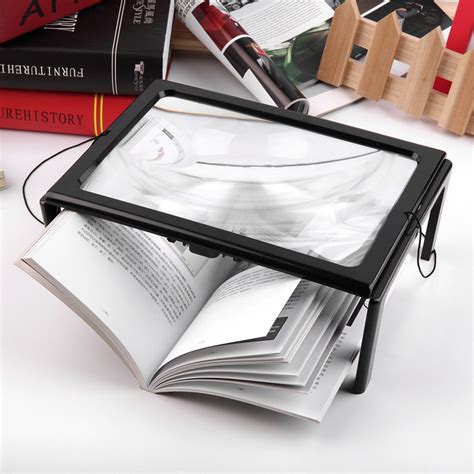 a4 full page large magnifier 3x foldable magnifying glass loupe hands for reading magnifying