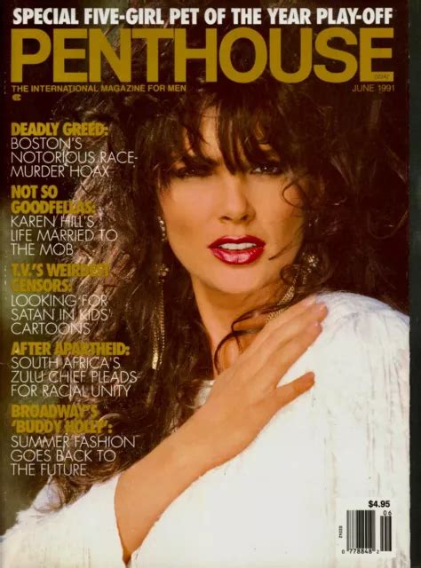 Vintage Penthouse Magazine June 1991 Five Girl Pet Of The Year Play