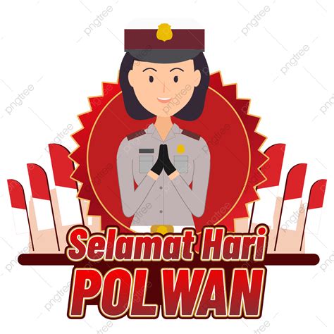 selamat hari polwan polícia design de personagens bandeira indonésia png png selamat hari
