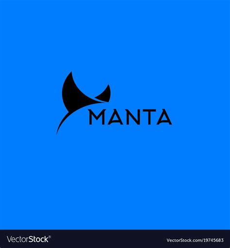 Silhouette Of Manta On The Blue Background Download A Free Preview Or