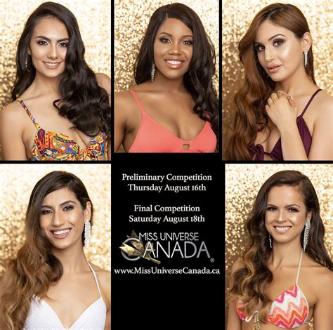 4 days until the start of the miss universe canada 2018 pageant week miss universe canada