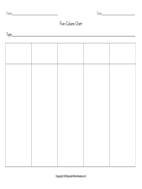 30 Free Blank Chart Templates