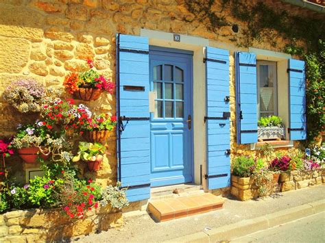 Blue shutters is perfect for those looking to get away from the hustle and bustle of modern life with no stores or cafes within a half kilometre radius. Provence | Blue shutters, Outdoor decor, Turquoise door