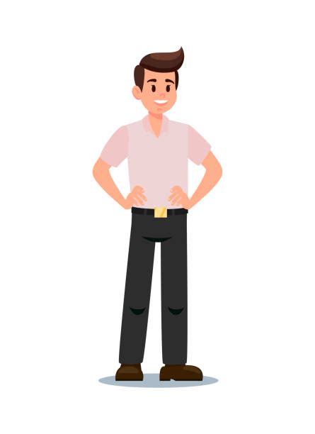 Best Young Man Standing Illustrations Royalty Free Vector Graphics