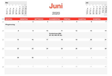 Numbers Vorlage Kalender 2020 Numbersvorlagende