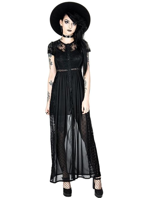 Restyle Black Grace Gothic Dress Attitude Clothing